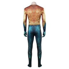 Movie Aquaman Arthur Curry Yellow Jumpsuit Outfits Cosplay Costume Halloween Carnival Suit