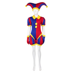 Kids Children TV The Amazing Digital Circus (2023) Pomni Outfits Cosplay Costume Halloween Carnival Suit