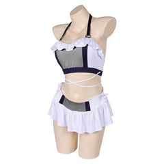 Game Final Fantasy Tifa White Swimsuit Set Outfits Cosplay Costume Halloween Carnival Suit