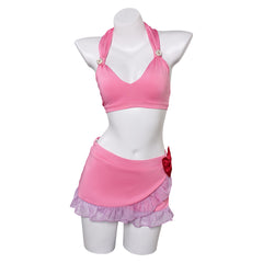 Game Final Fantasy Tifa Pink Swimsuit Set Outfits Cosplay Costume Halloween Carnival Suit