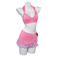 Game Final Fantasy Tifa Pink Swimsuit Set Outfits Cosplay Costume Halloween Carnival Suit