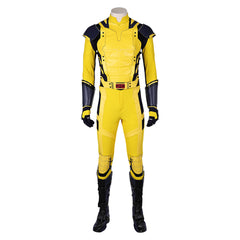 Movie Deadpool & Wolverine (2024) Wolverine James Howlett Yellow Jumpsuit Outfits Set Cosplay Costume