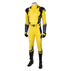 Movie Deadpool & Wolverine (2024) Wolverine James Howlett Yellow Jumpsuit Outfits Set Cosplay Costume