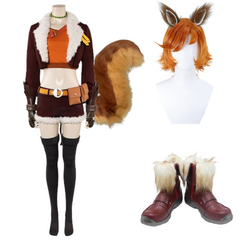 Mv Rivals (2024) Squirrel Girl Doreen Green Brown Outfits Cosplay Costume