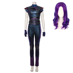 Descendants 3 Mal Black Purple Outfit Suit Cosplay Costume Halloween Carnival Suit