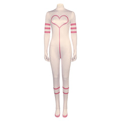 TV Hazbin Hotel 2024 Angel Dust White Jumpsuit Outfits Cosplay Costume Halloween Carnival Suit