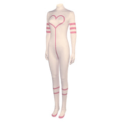 TV Hazbin Hotel 2024 Angel Dust White Jumpsuit Outfits Cosplay Costume Halloween Carnival Suit