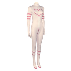 TV Hazbin Hotel 2024 Angel Dust White Jumpsuit Outfits Cosplay Costume Halloween Carnival Suit
