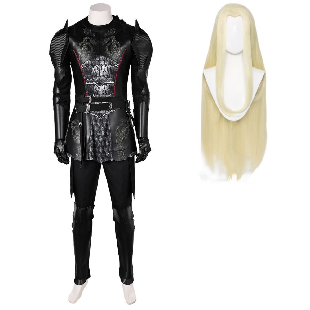 TV House Of The Dragon Season 2 (2024) Daemon Targaryen Black Armour Outfits Cosplay Costume Halloween Carnival Suit