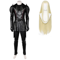 TV House Of The Dragon Season 2 (2024) Daemon Targaryen Black Armour Outfits Cosplay Costume Halloween Carnival Suit