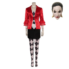 Movie Joker 2 Joker: Folie à Deux (2024) Harley Quinn Red Outfits Cosplay Costume Halloween Carnival Suit