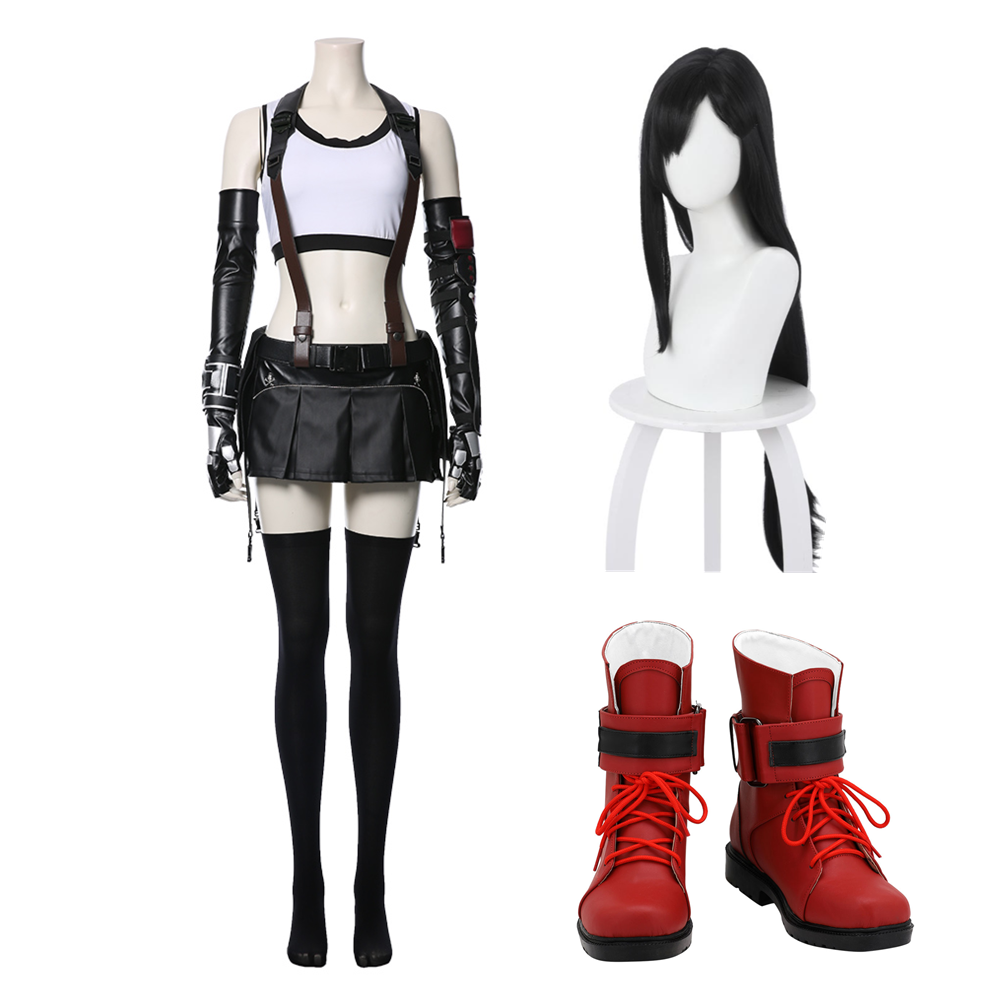 Game Final Fantasy VII Remake Tifa Lockhart Cosplay Costume Halloween Carnival Suit