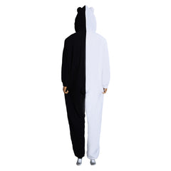 Game Danganronpa Monokuma Black White Bear Jumpsuit Sleepwear Outfit Cosplay Costume Halloween Carnival Suit