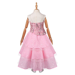 Kids Children Wicked (2024) Glinda Pink Tulle Skirt Outfits Cosplay Costume