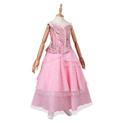 Kids Children Wicked (2024) Glinda Pink Tulle Skirt Outfits Cosplay Costume