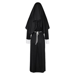 Halloween Nun Black Dress Set Outfits Cosplay Costume Halloween Carnival Suit