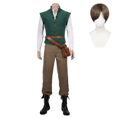 Movie Tangled Vest Shirt Outfit Flynn Rider Halloween Carnival Suit Cosplay Costume