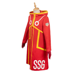 Anime One Piece Luffy Red Coat Outfits Cosplay Costume Halloween Carnival Suit