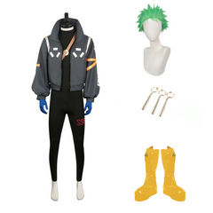 Anime One Piece Egghead Arc Roronoa Zoro Gray Coat Set Outfits Cosplay Costume Halloween Carnival Suit