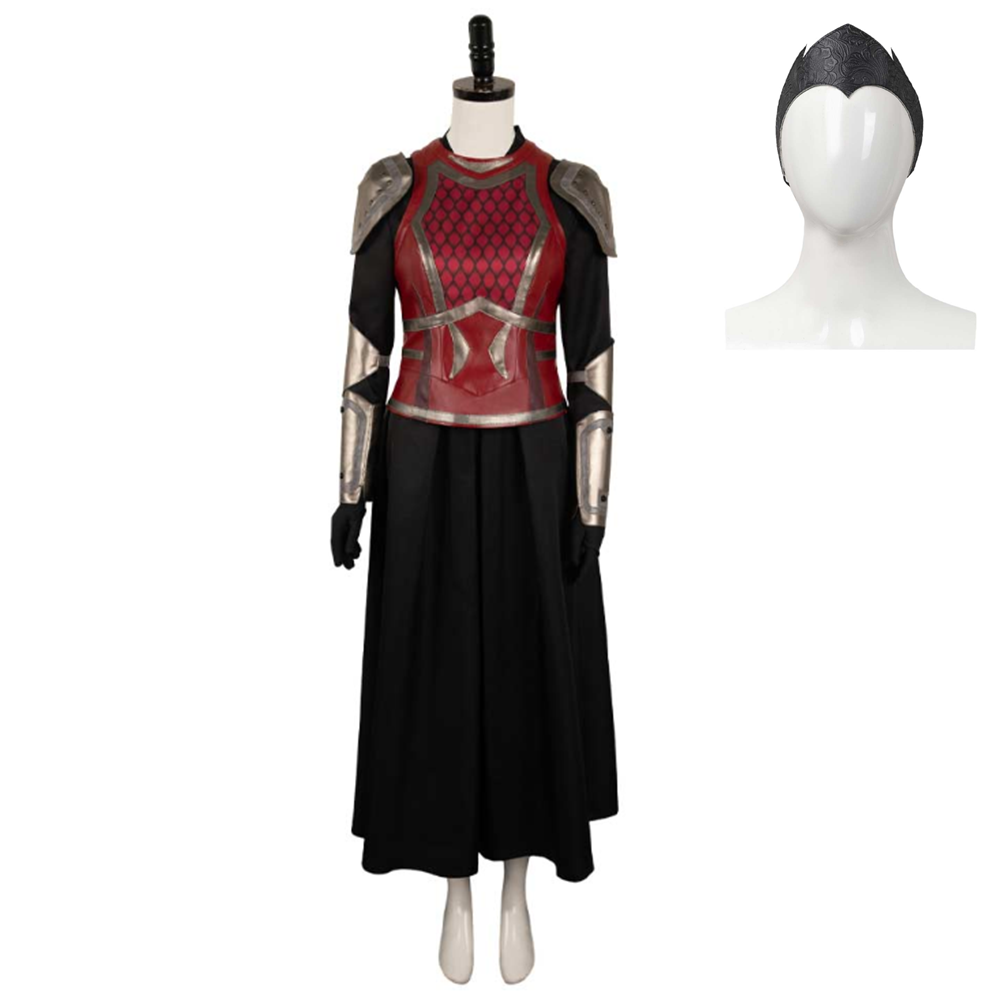 TV House Of The Dragon Season 2 (2024) Rhaenys Targaryen Red Leather Outfits Cosplay Costume Halloween Carnival Suit