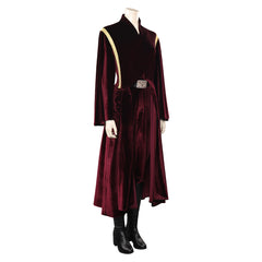 Movie Padme Amidala Red Velvet Dress Cosplay Costume Outfits Halloween Carnival Suit