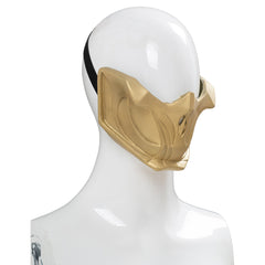 Game Mortal Kombat Scorpion Golden Latex Masks Cosplay Accessories Halloween Carnival Props