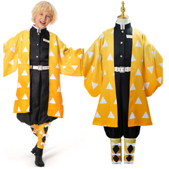 Kids Anime Zenitsu Uniform Outfit Cosplay Costume for Kids Children