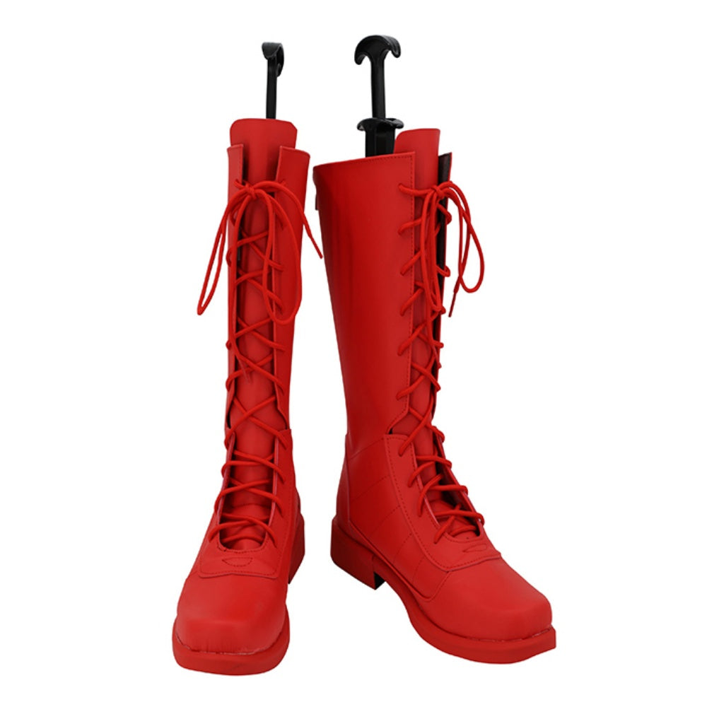 Game Twisted-Wonderland Octavinelle Jade Leech Red Shoes Boots Cosplay Accessories Halloween Carnival Props