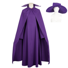 Berserk Schierke Purple Dress Cloak Hat Outfits Cosplay Costume Halloween Carnival Suit