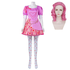 Descendants: The Rise Of Red (2024) Bridget Pink Dress Set Outfits Cosplay Costume Halloween Carnival Suit