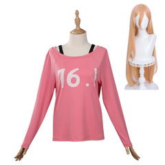 Anime Power Pink Long Sleeve T-Shirt Cosplay Costume Outfits Halloween Carnival Suit