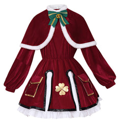 Game Genshin Impact Klee Red Christamas Dress Outfits Cosplay Costume Halloween Carnival Suit