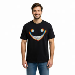 Backrooms (2026) The Smiler Black T Shirt Horror Outfits Cosplay Costume