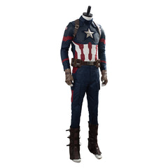 Movie Avengers 4: Endgame Steve Rogers Captain America Cosplay Costume Halloween Carnival Suit