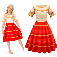 Encanto Cosplay Dress Girls Kids Cosplay Costume Halloween Carnival Suit Princess Dress