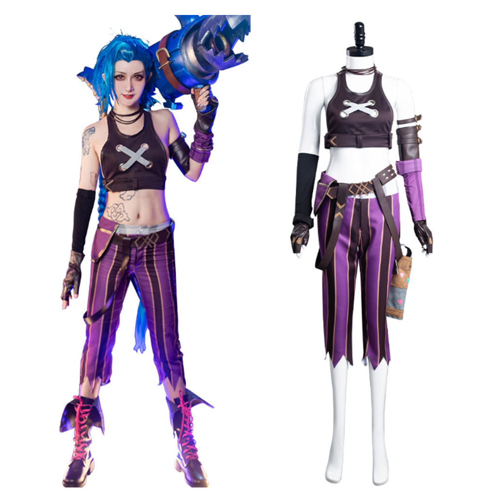 League of Legends-LoL Jinx Cosplay Costume Uniform Outfits Halloween Carnival Suit