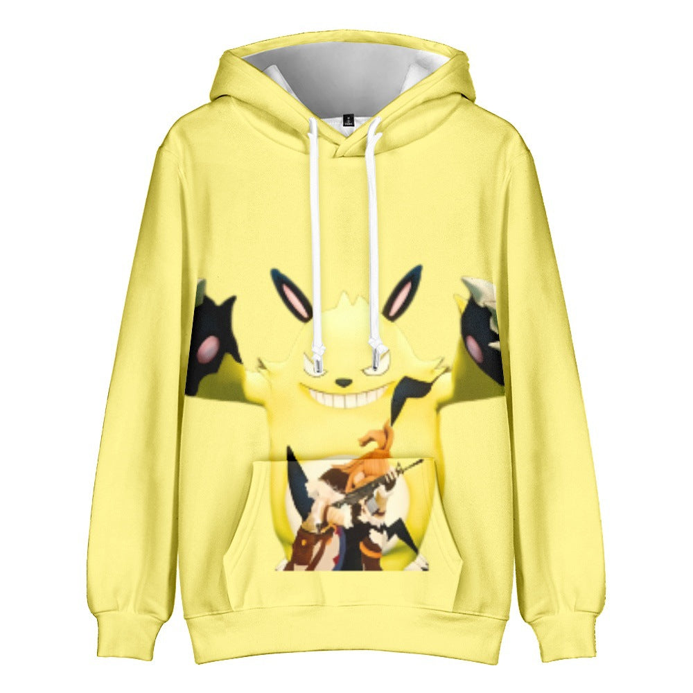 Game Palworld Yellow Hoodie Outfits Cosplay Costume Halloween Carnival Suit