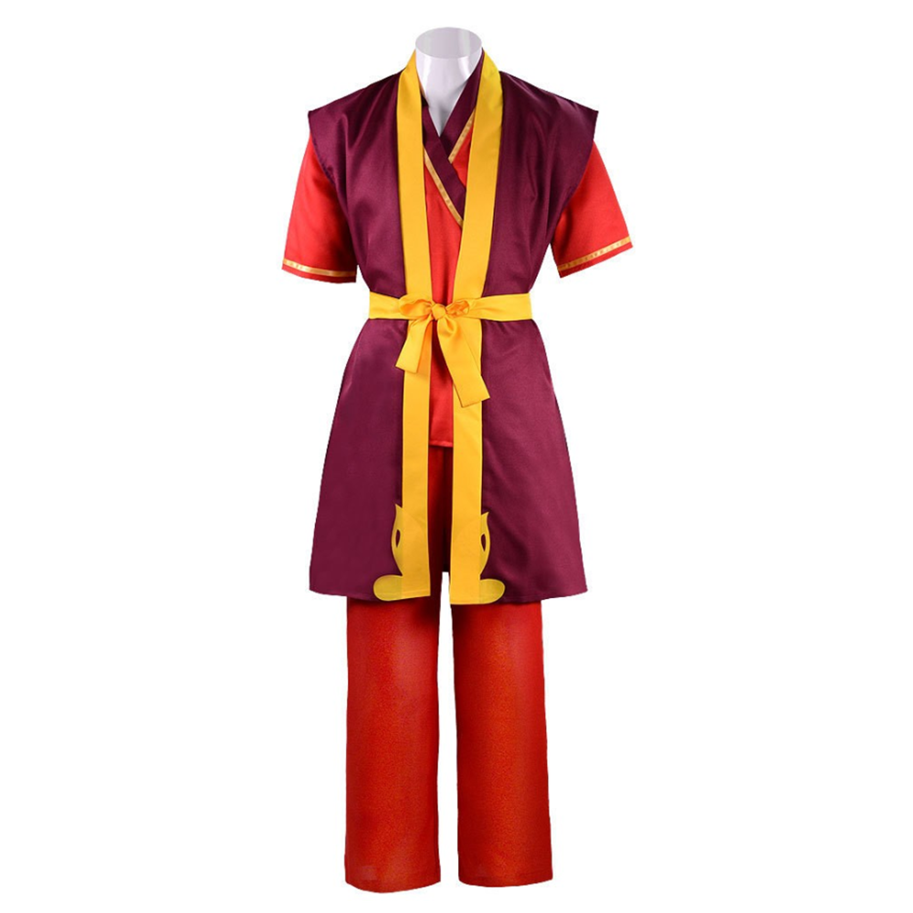 Anime Avatar: The Last Airbender Zuko Red Set Outfits Cosplay Costume Halloween Carnival Suit