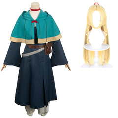 Anime Delicious In Dungeon 2024 Dungeon Meshi Marcille Donato Blue Cape Set Outfits Cosplay Costume