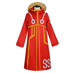 Anime One Piece Luffy Red Coat Outfits Cosplay Costume Halloween Carnival Suit