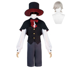 Game Genshin Impact Childhood Lyney Black Pants Set Cosplay Costume Outfits Halloween Carnival Suit