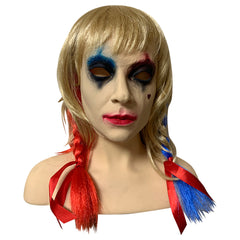 Movie Joker: Folie à Deux (2024) Harley Quinn Yellow Wigs Mask Cosplay Accessories Halloween Carnival Props