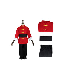 ⁠Ranma 1/2 Ranma Saotome⁠ Red Kung Fu Set Outfits Cosplay Costume 