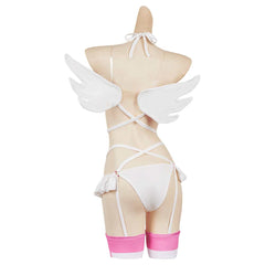 2.5 Dimensional Seduction﻿ (2024) Ririsa Amano White Sexy Outfits Cosplay Costume Halloween Carnival Suit 