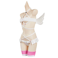 2.5 Dimensional Seduction﻿ (2024) Ririsa Amano White Sexy Outfits Cosplay Costume Halloween Carnival Suit 