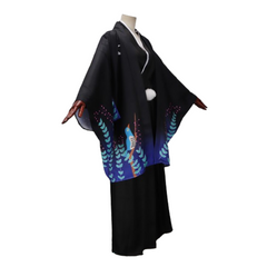 Ryunosuke Akutagawa Black Kimono Outfits Cosplay Costume Halloween Carnival Suit