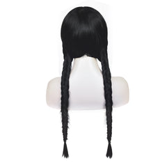 Jenna Ortega Black Cosplay Wig Heat Resistant Synthetic Hair Accessories Halloween Props