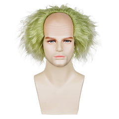 Movie Beetlejuice 2 (2024) Beetlejuice White Green Wig Cosplay Accessories Halloween Carnival Props