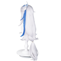 Game Genshin Impact Neuvillette White Wigs Cosplay Accessories Halloween Carnival Props