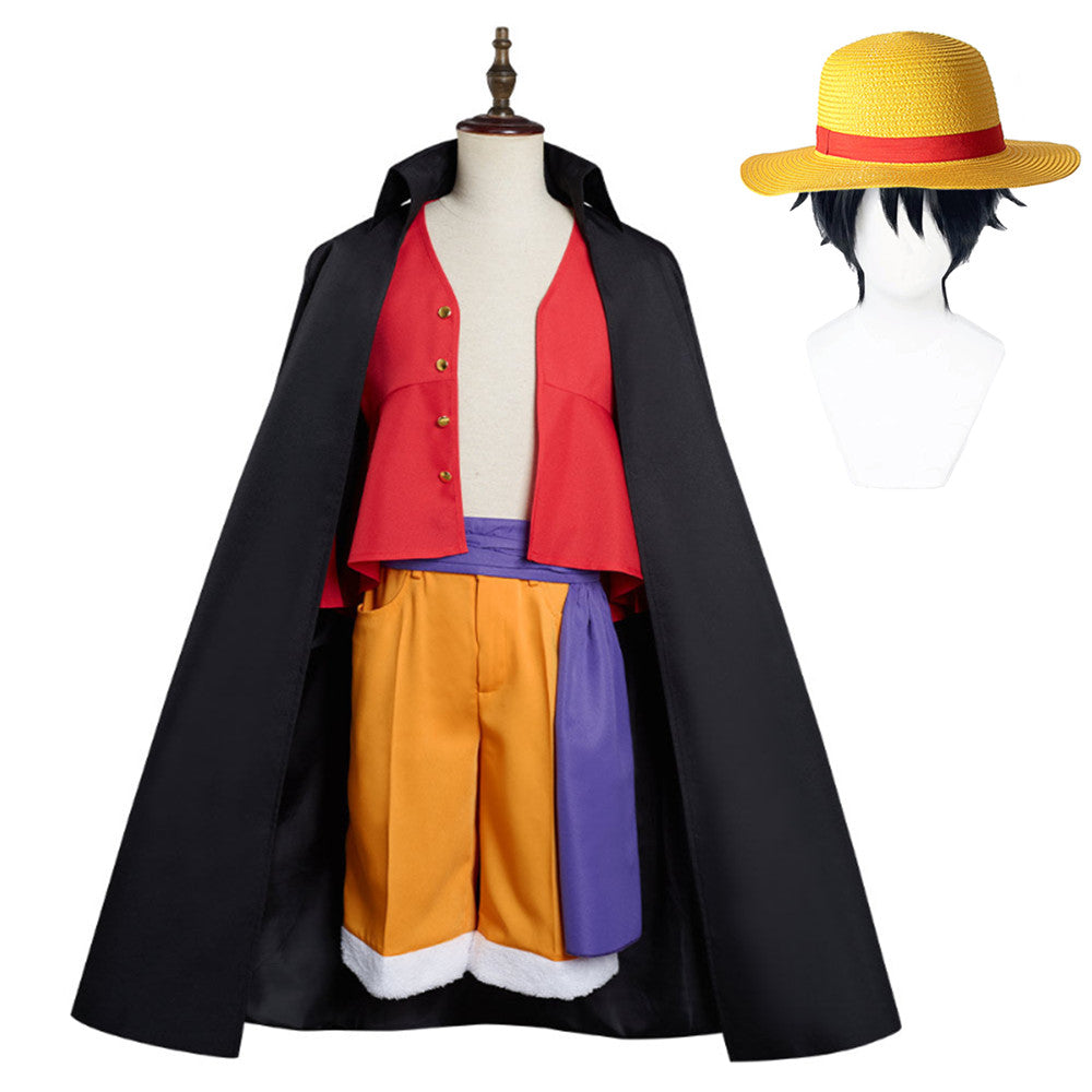 Anime One Piece Monkey D. Luffy Cosplay Costume Outfits Halloween Carnival Suit